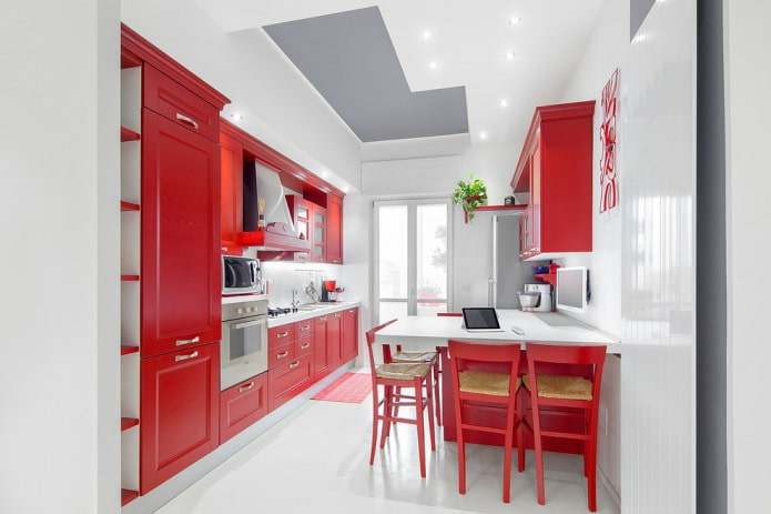 Rood-witte keuken