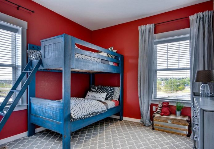 rood en blauw kinderkamer