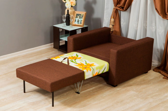 klapstoel met zijkanten aan de binnenkant