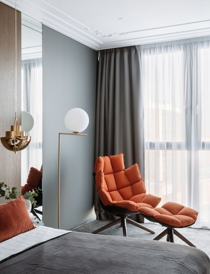 Futuristische stoel in de slaapkamer