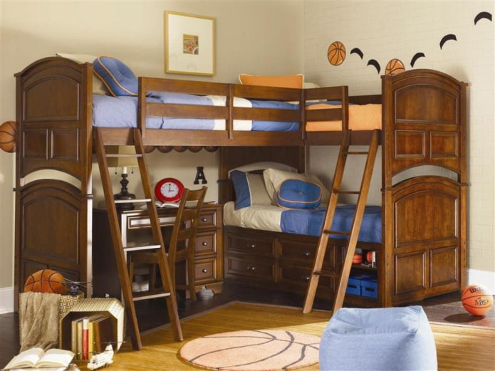 hoekmeubelen in de kinderkamer