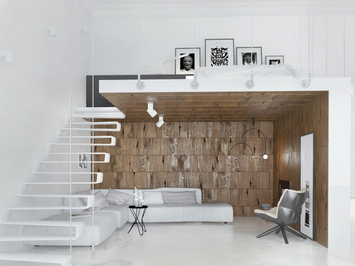 minimalistisch woonkamerinterieur