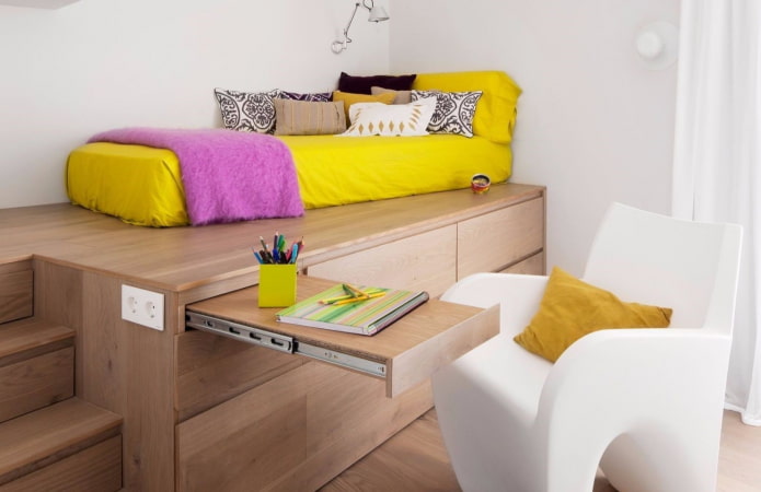 podiumbed in een kinderkamer