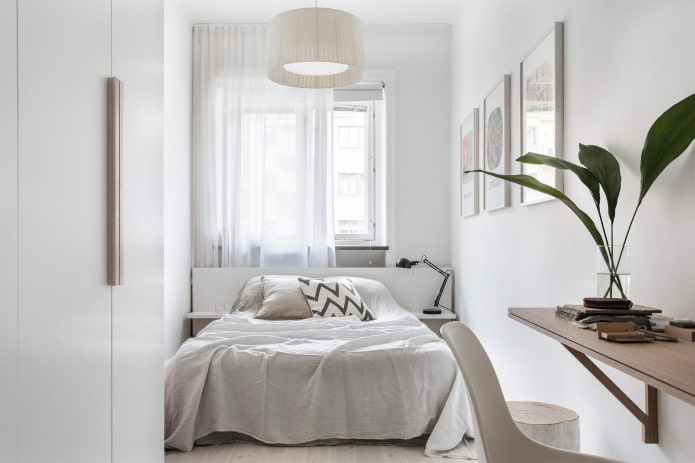 zeer kleine slaapkamer
