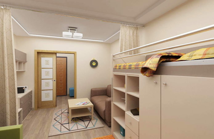 kinderbed in de woonkamer