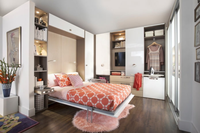transformer bed in het interieur