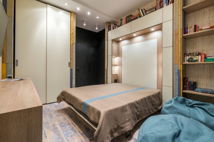 ingebouwd bedontwerp in het interieur