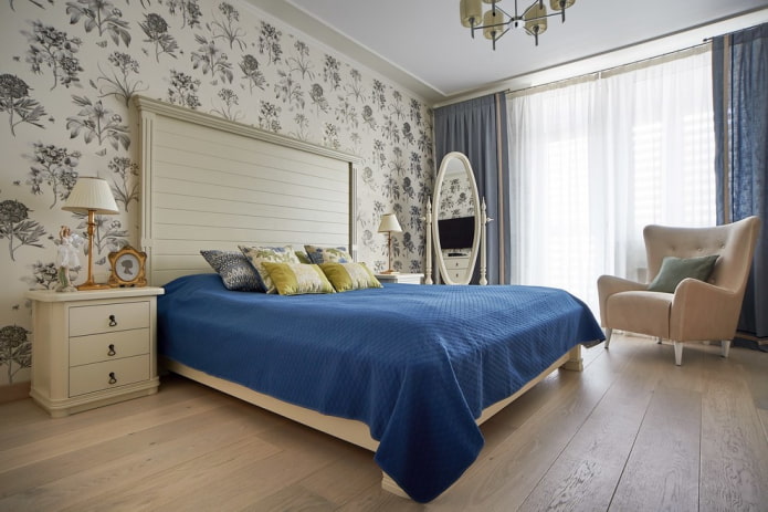 houten bed in Proven?aalse stijl