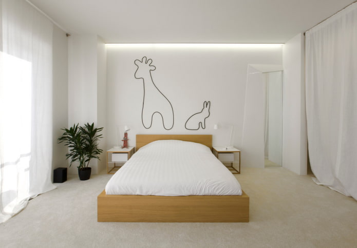 houten bed in minimalistische stijl