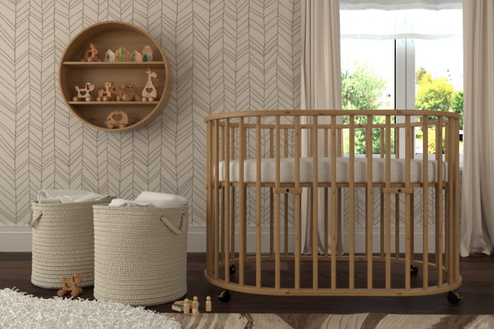 houten boxbed in het interieur