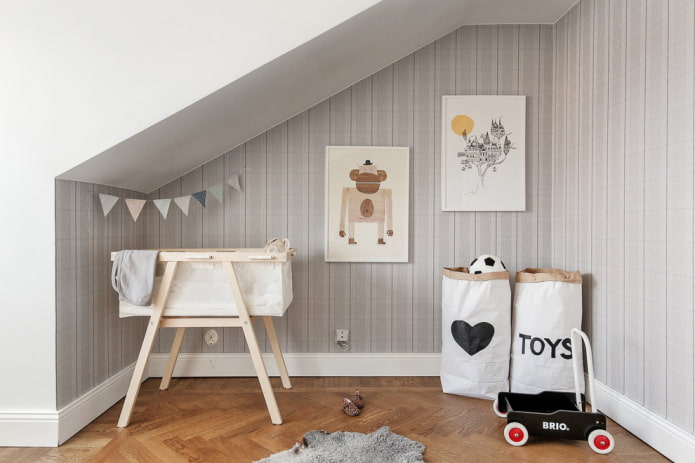 bijzonder ontwerp van een babybedje in het interieur