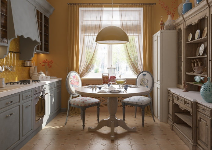 ronde tafel in de Proven?aalse keuken