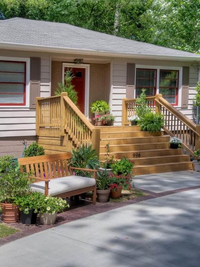 huis met houten veranda