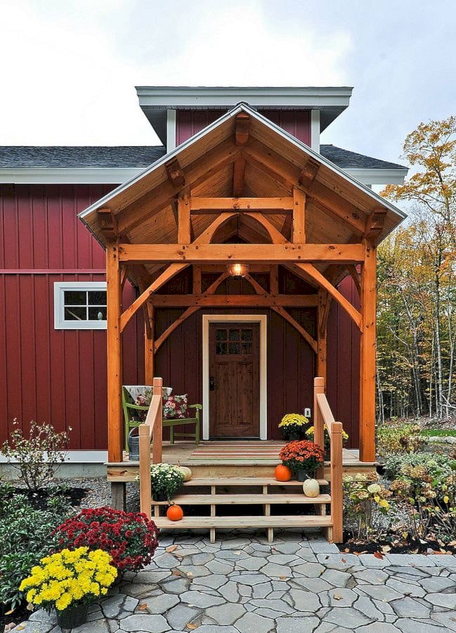huis met een houten veranda