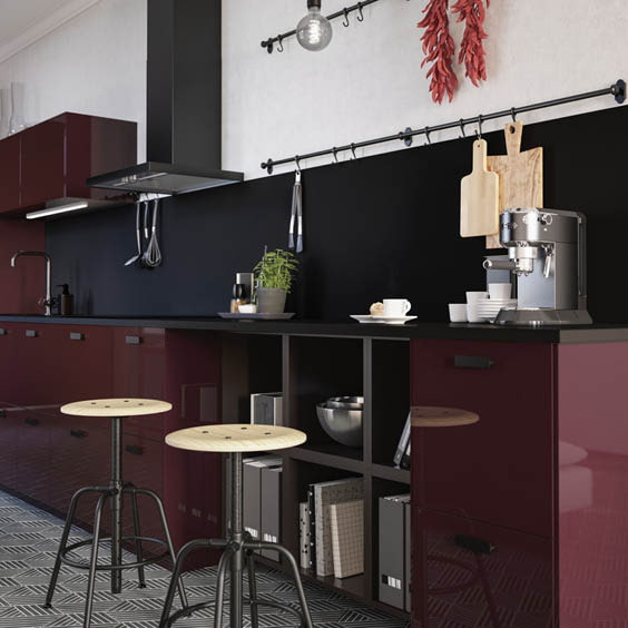 gekleurde keuken ikea