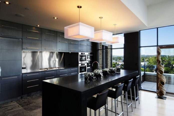 kleurenpalet van de keuken in de moderne stijl