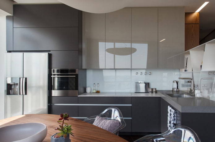 inrichting in het interieur van de keuken in Art Nouveau-stijl