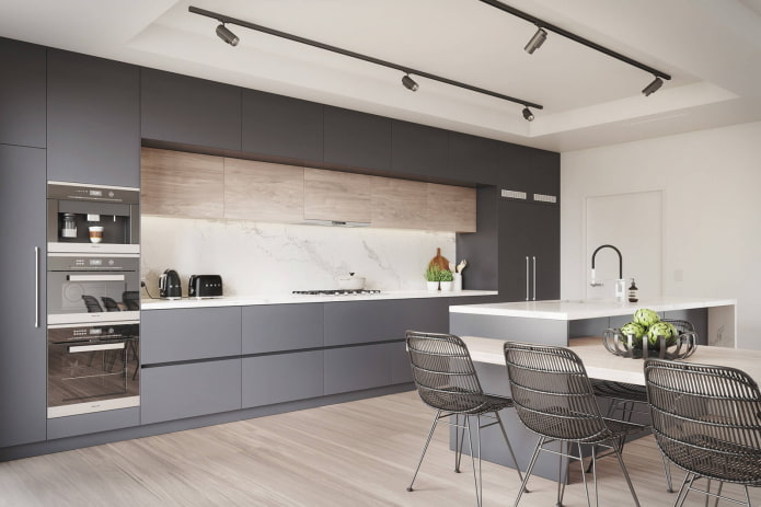 kleurenpalet van de keuken in de moderne stijl