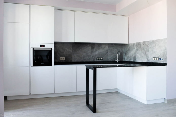 keuken in de stijl van minimalisme