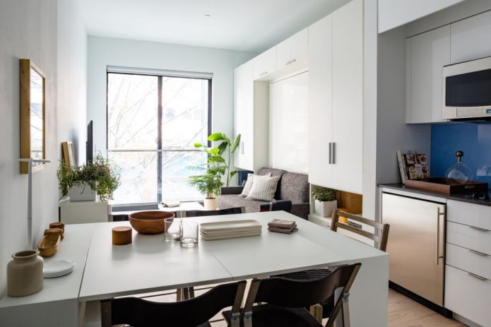 Bank op de lijn met een set