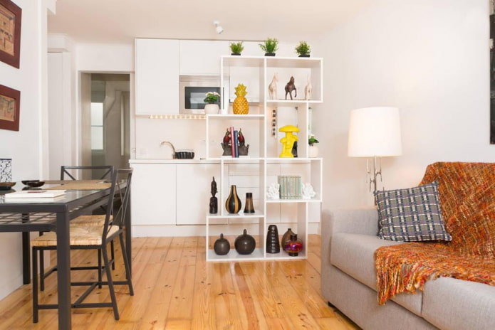 indeling van een woonkeuken van 16 vierkante meter meters