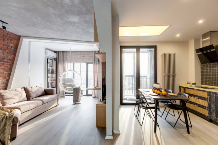 loft keuken-woonkamerontwerp