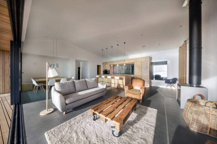moderne stijl in het interieur