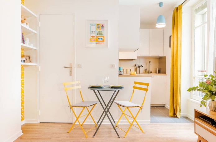Gele accenten in het interieur