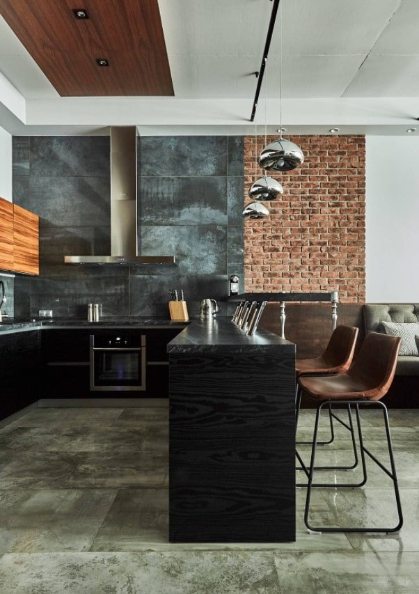 keuken-woonkamer in loftstijl