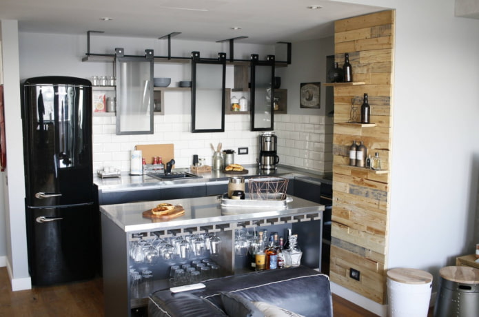 meubels voor de keuken in loftstijl