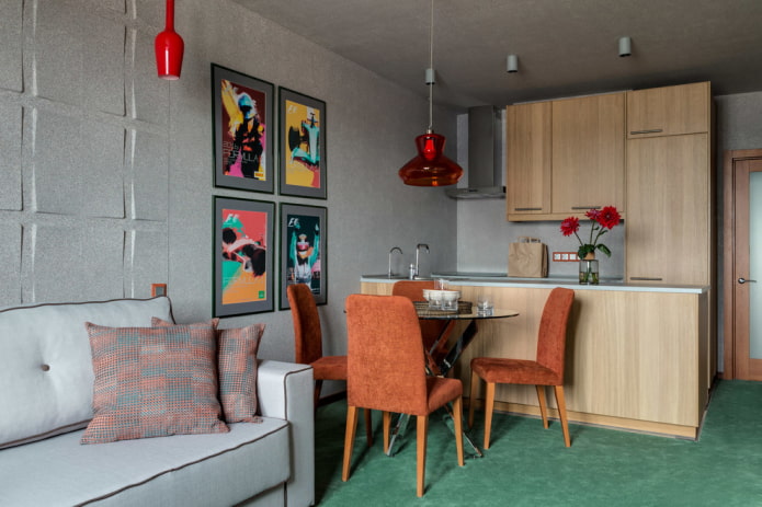 eetgroep in het interieur van de woonkeuken