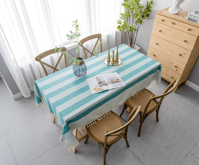 stijlvol mintgroen tafelkleed