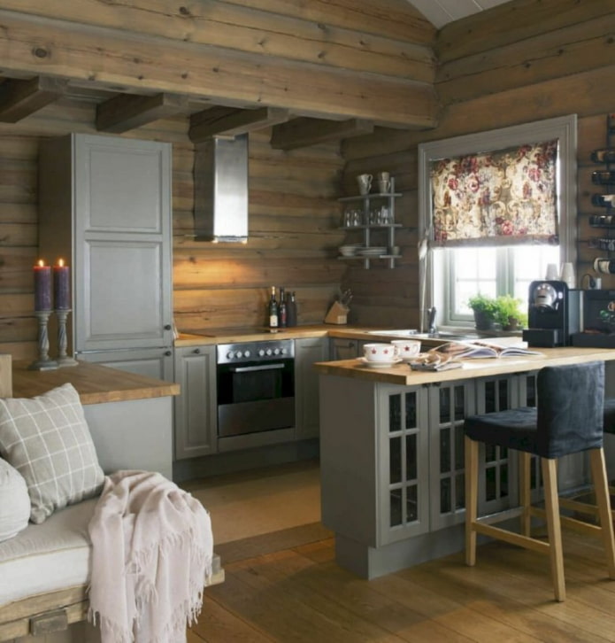 grijze keuken in huis