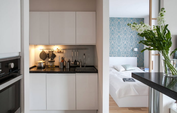 keuken in een nis in het interieur