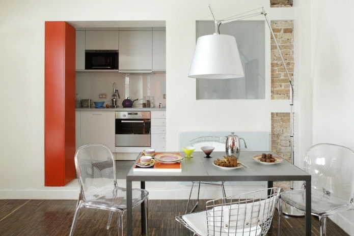keuken in een nis in het interieur