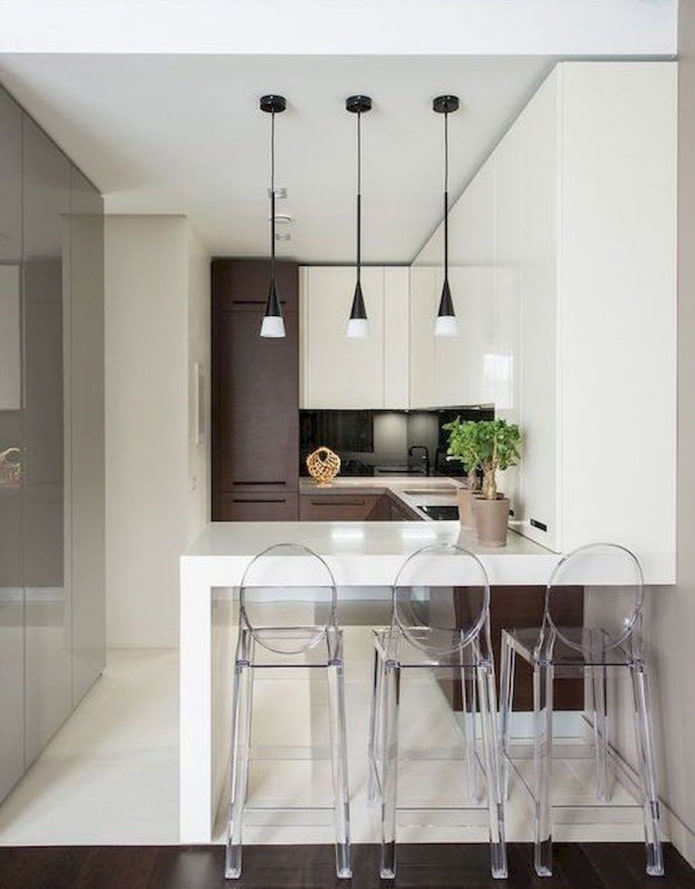 keuken in een nis in het interieur