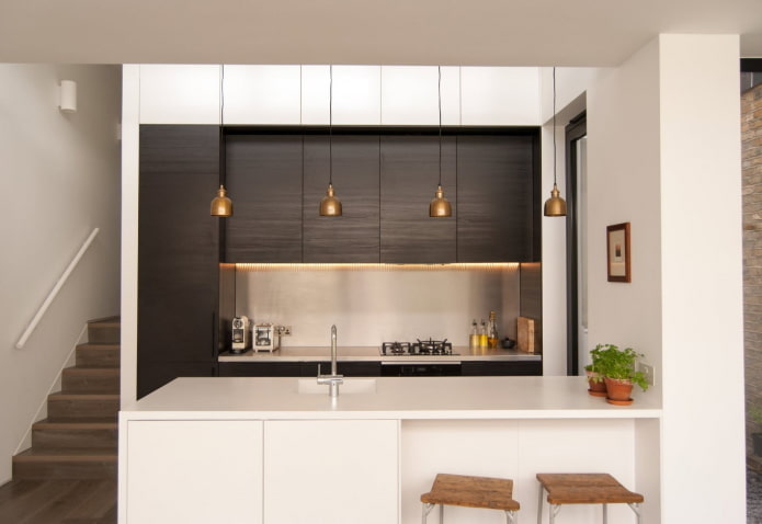 keuken in een nis in het interieur