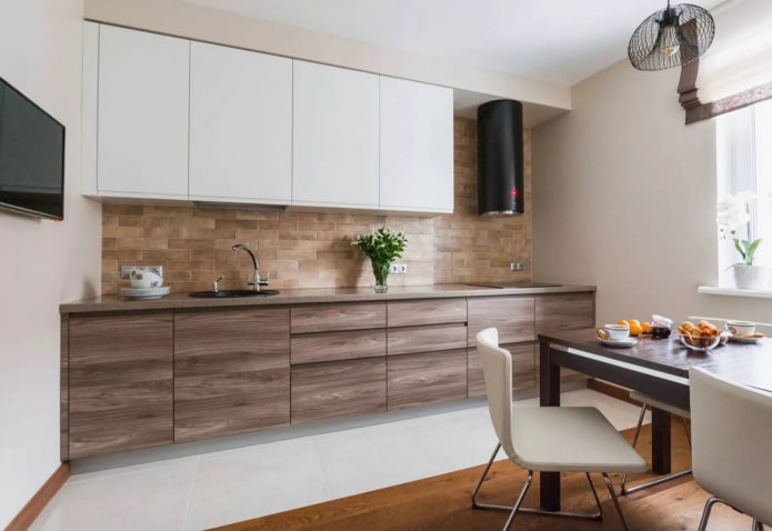 houtkleurige keuken van mdf