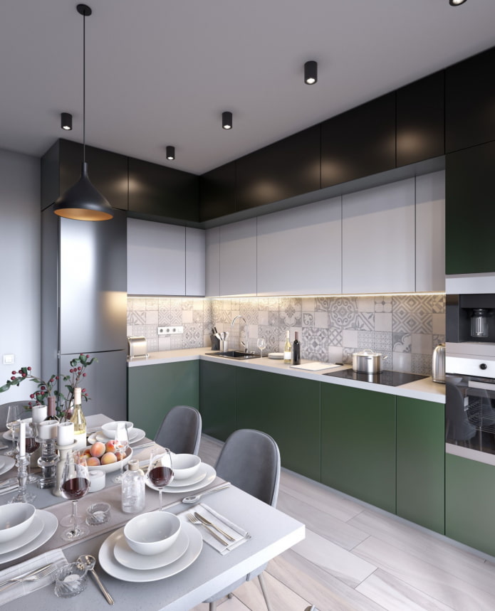 tweede rij kasten in de keuken