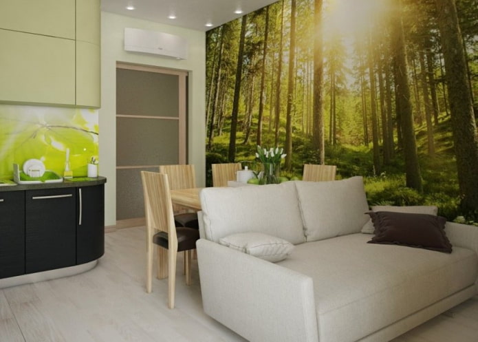 bank in het keukeninterieur