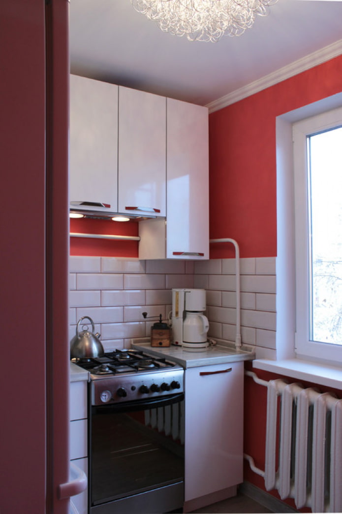 kleine keuken met gas