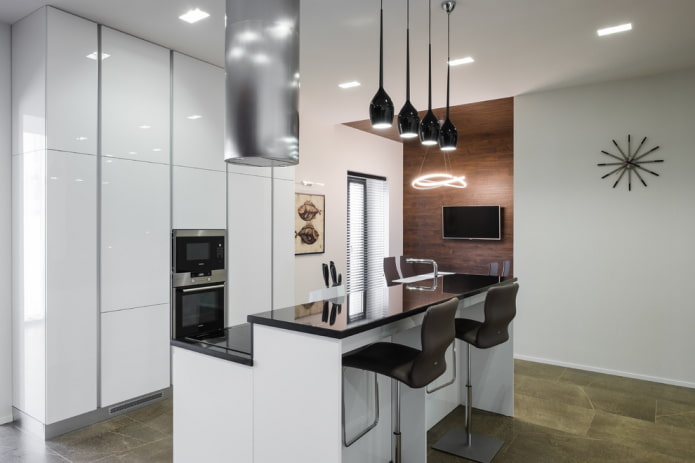 eilandontwerp in het keukeninterieur
