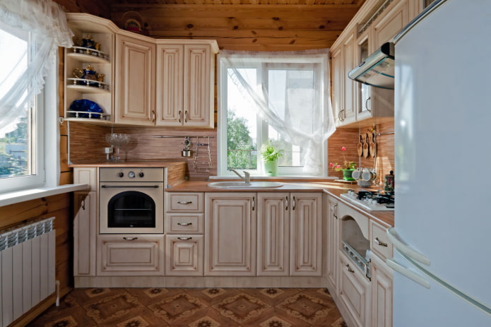 keuken met patina in rustieke stijl