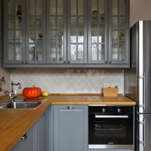 Keukenset met glazen gevels-2