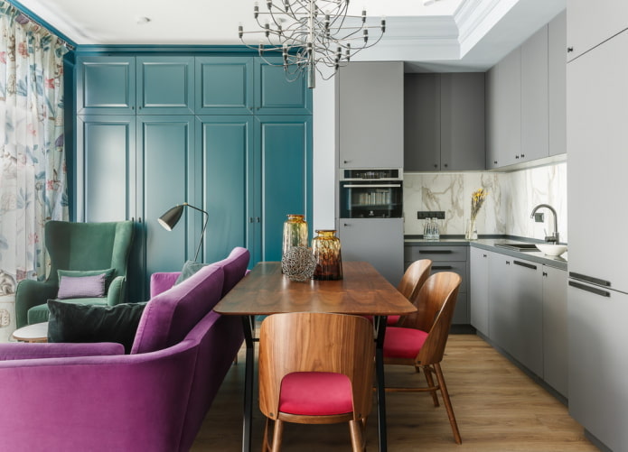 hoekkeukenset in het interieur