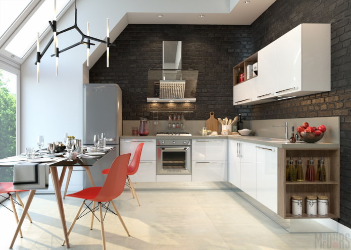 Moderne keuken in een woonhuis