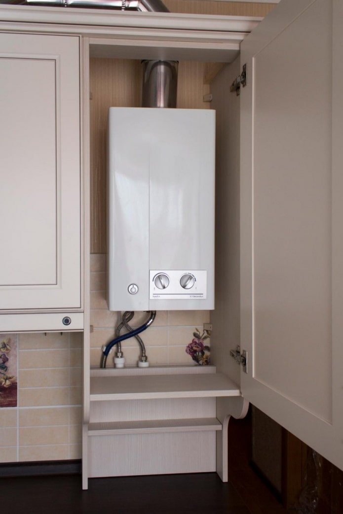 gasboiler in een hangkast