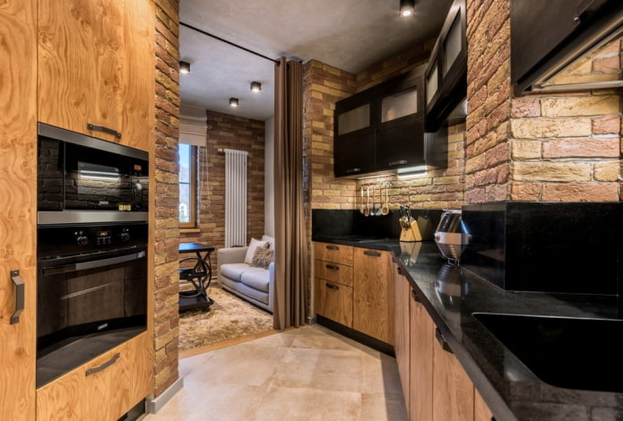verlichting in het interieur van de keuken-gang