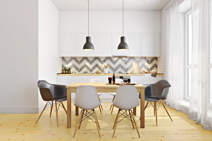 Lampen boven de tafel