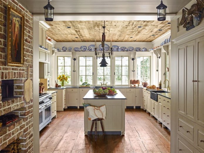 landelijke keuken in het interieur van het huis